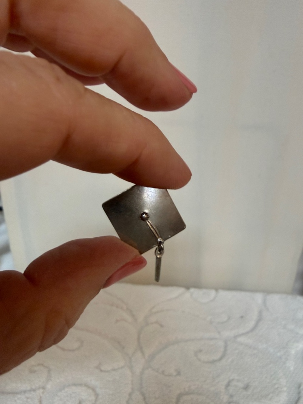 Sterling Silver Graduation Cap Charm